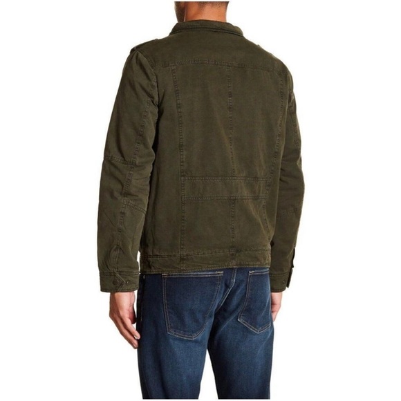 Men's LEVI'S Olive Washed Cotton Canvas Two Pocket Military Jacket, Size M - Picture 2 of 10